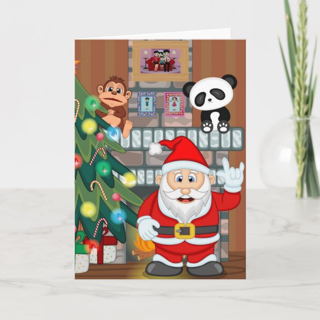Animated Santa Claus Holiday Card (Front)