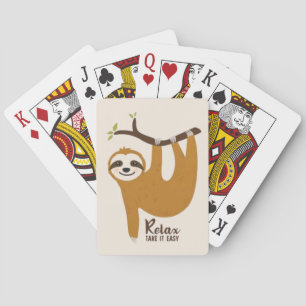 Animated Sloth Playing Cards