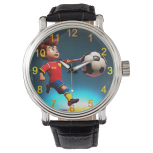 Animated Soccer Player With Ball, Watch