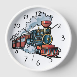Animated train clock