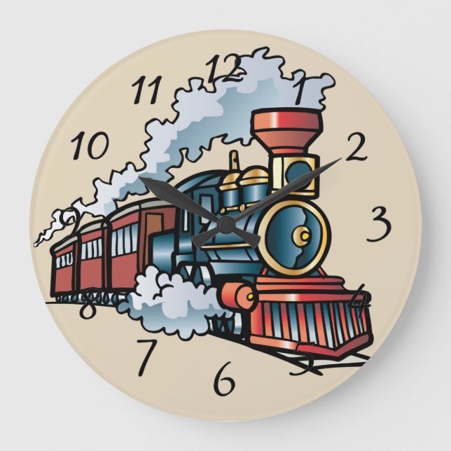 Animated train large clock (Front)