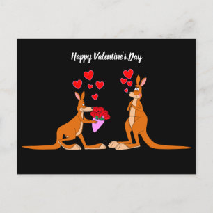 Animated Valentine's Day Kangaroos postcard