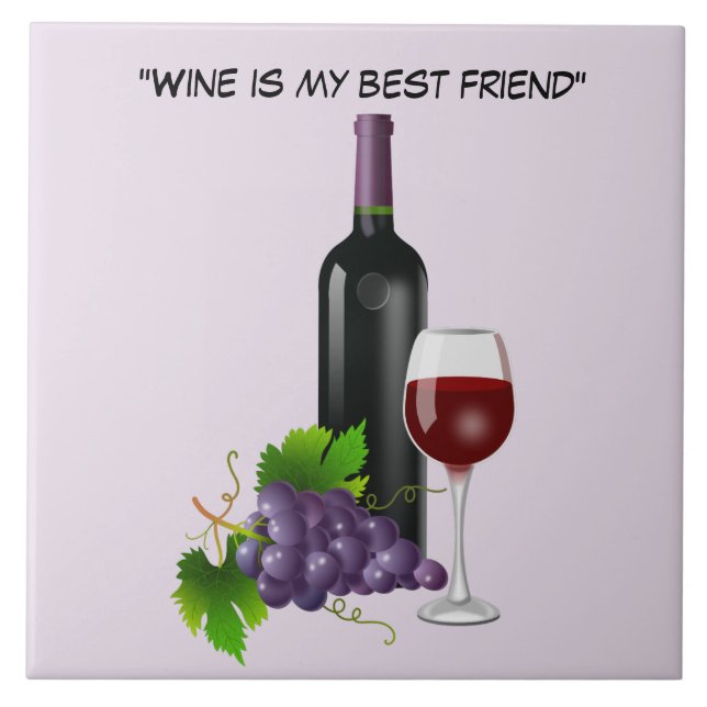 Animated wine bottle with glass tile (Front)