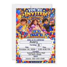 AnimatedLabbs Let’s Celebrate Birthday Invitation