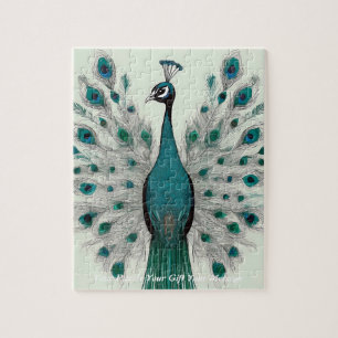 Animation Boho peacock Jigsaw Puzzle