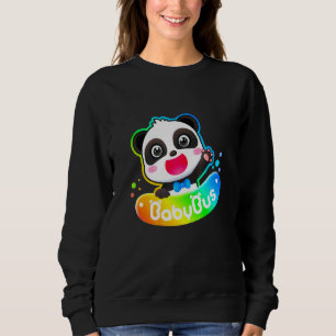 Animation Cute Panda Bear Dancing Music Kids Sweatshirt