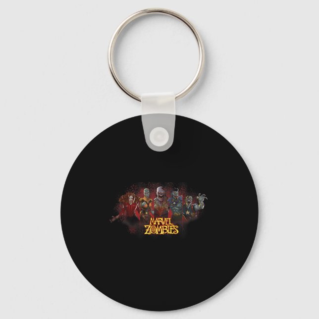 Animation Zombies Undead Heroes And Villains  Keychain (Front)