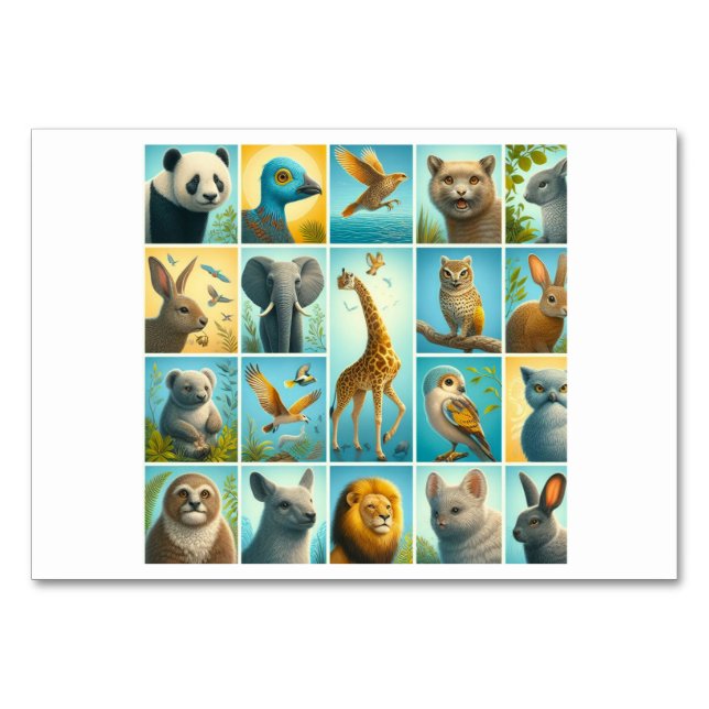 Animaux (动 物 / dòng wù) - Cartes Flash Chinoises (Devant)