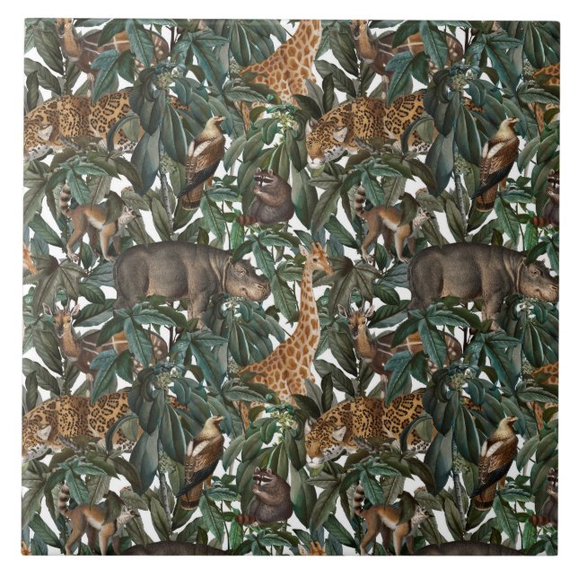 Animaux africains Carreaux de céramique (Devant)