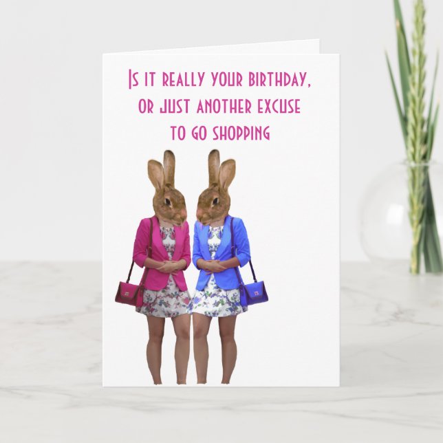 Animaux amusants magasiner la carte d'anniversaire (Devant)