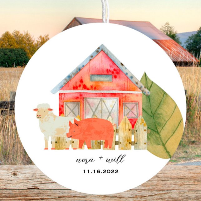 Animaux Barnyard - Grange-Baby shower Sticker Fave (Créateur téléchargé)