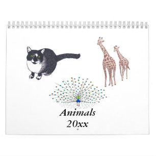 Animaux Calendrier mural Choisissez Année