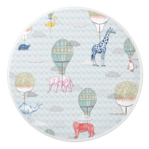 Animaux dans le bouton en céramique chaud de