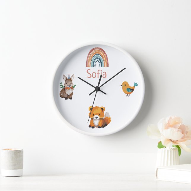 Animaux de bois personnalisés Horloge des infirmiè (Maison)