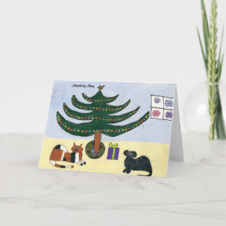 Animaux de compagnie autour de la carte d'arbre de