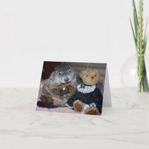 Animaux de compagnie Groundhog Maude avec sa carte
