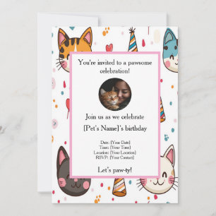Animaux de compagnie personnalisés Invitation à l'