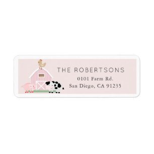 Animaux de ferme Barnyard rose
