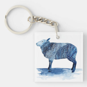 Animaux de ferme de bleu de cobalt - moutons