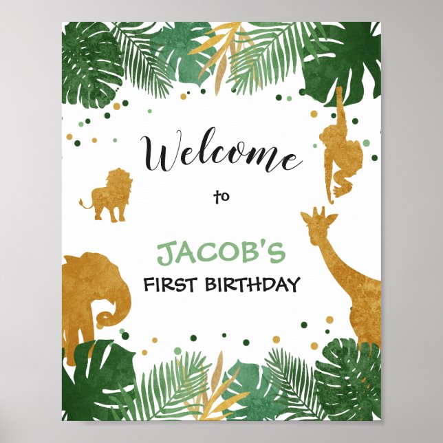 Animaux de fête Affiche de bienvenue Zoo Safari Ju (Devant)