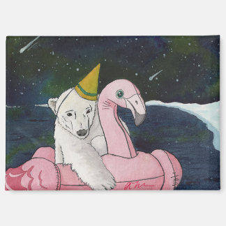 Animaux de fête : Aimant à ours polaire 3,5 po x 2
