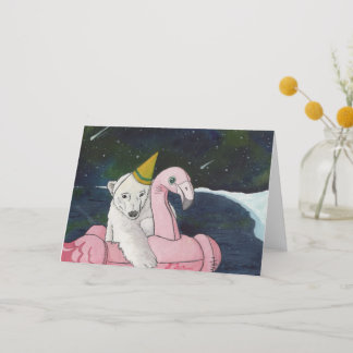 Animaux de fête : Carte d'ours polaire A5