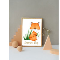 Animaux de la forêt Poster de la nurserie du renar