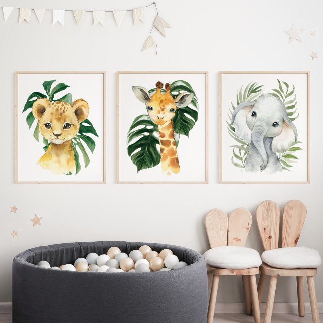 Animaux de la jungle, Safari Animaux, Feuilles de  (Créateur téléchargé)