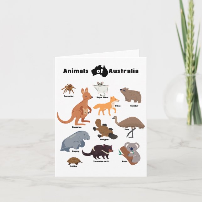 Animaux de l'Australie faune australienne (Devant)