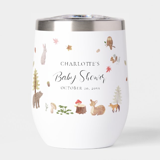 Animaux des bois Baby shower d'automne d'automne (Avant)