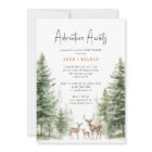 Animaux des bois Baby showers cerfs Invitation