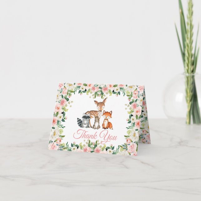 Animaux et Carte de remerciements de Baby shower r (Devant)