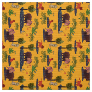 Animaux imaginaires : lions, souris, tissu