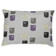 Lit pour animal de compagnie motif visage de chato