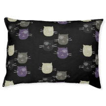 Lit pour animal de compagnie motif visage de chato