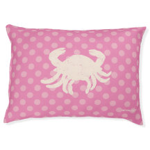 Lit pour chien Crabe à pois roses