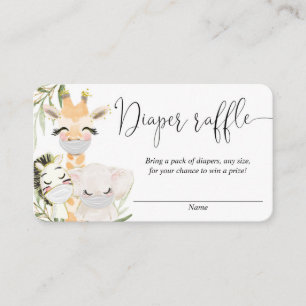 Animaux Safari avec masques cartes de tombola