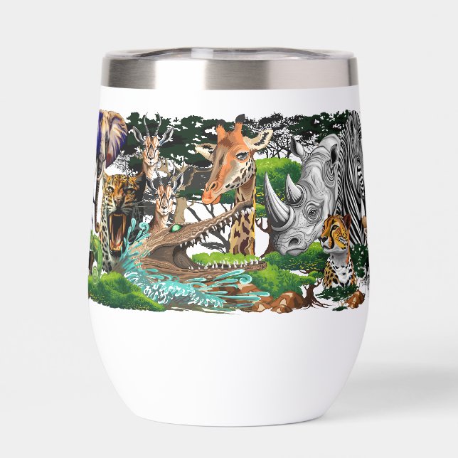 Animaux sauvages de la Savane africaine (Arrière)