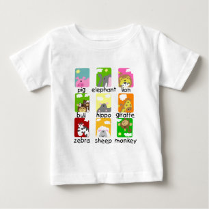 Animaux sur des T-shirts et des cadeaux de défil