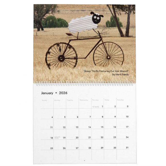 Animaux sur le calendrier des vélos 2013 (Jan 2026)