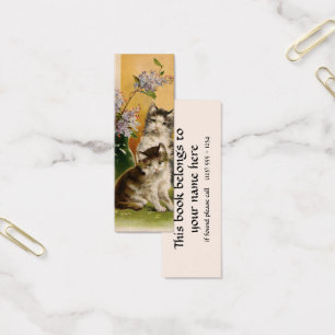Animaux vintages, chats victoriens mignons et fleu