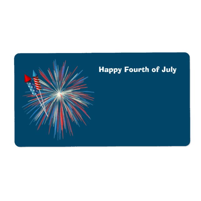 Animé 4 juillet feux d'artifice et fusées (Devant)