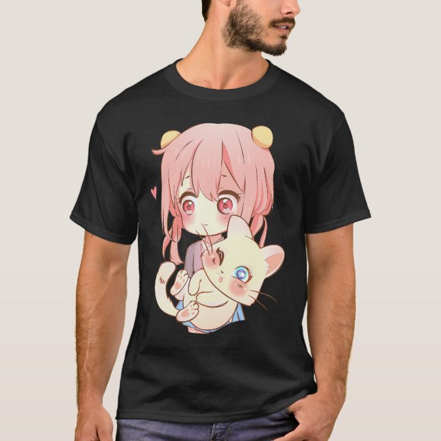 Anime And Cats Lover For n Manga Kawaii Otaku      T-Shirt (Front)