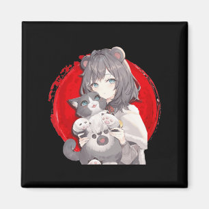Anime and Cats Lover Japanese Manga kawaii Otaku G Magnet