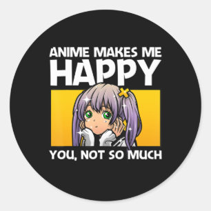 Anime Art For Women Teen Girls Men Anime Merch Ani Classic Round Sticker