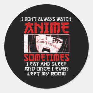Anime Art Lover For Girls Women Boys Cute Anime Me Classic Round Sticker