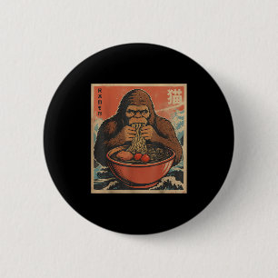 Anime Bigfoot Ramen Japanese Funny Kawaii Gift Men 2 Inch Round Button