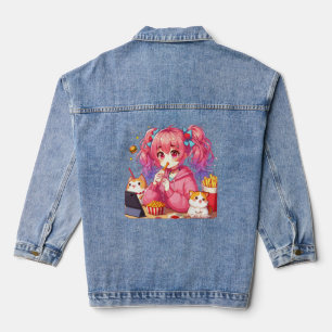 Anime Bliss: Girl, Potatoes, and Pet Denim Jacket