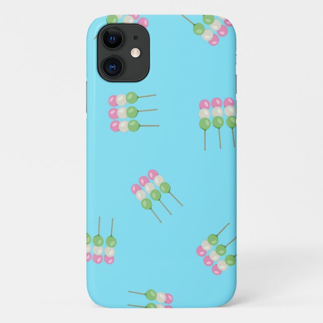 Anime Blue Pastel Dango iPhone / iPad case (Back)