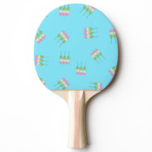 Anime Blue Pastel Dango Ping Pong Paddle
